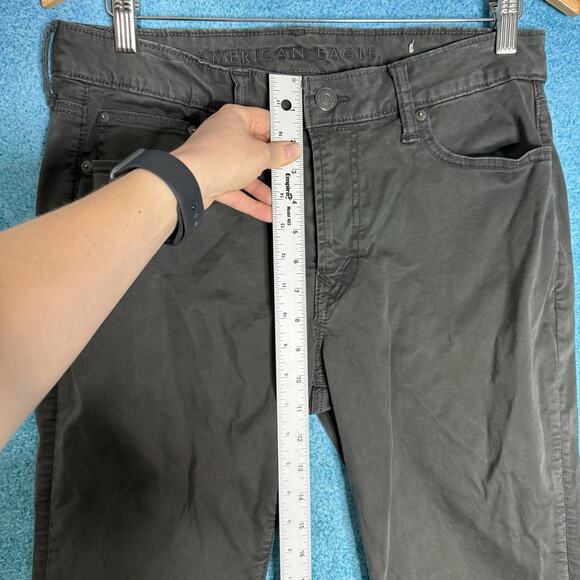 American Eagle Jeans Mens 31x30 Slim Straight Flex Stretch Gray Dark Wash - Picture 5 of 16